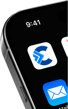 Phone showing Carrb app interface