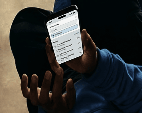 Person holding phone